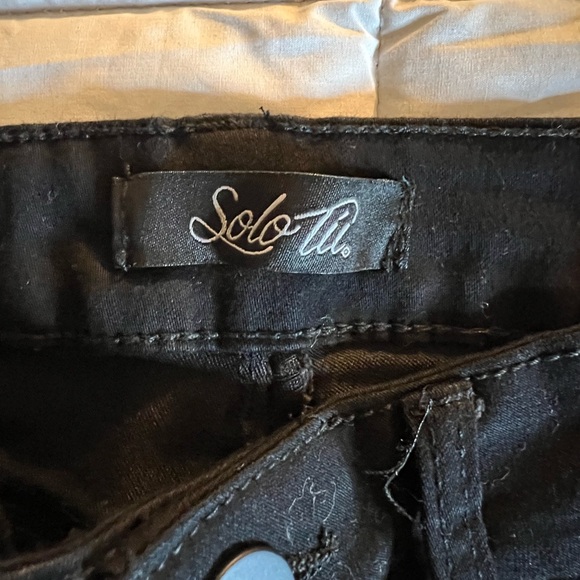 NWT Solo Til black high rise ankle push up jeans. Juniors size 7. Skinny jeans. - Picture 5 of 8
